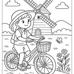 tranh tô màu xe đạp 1