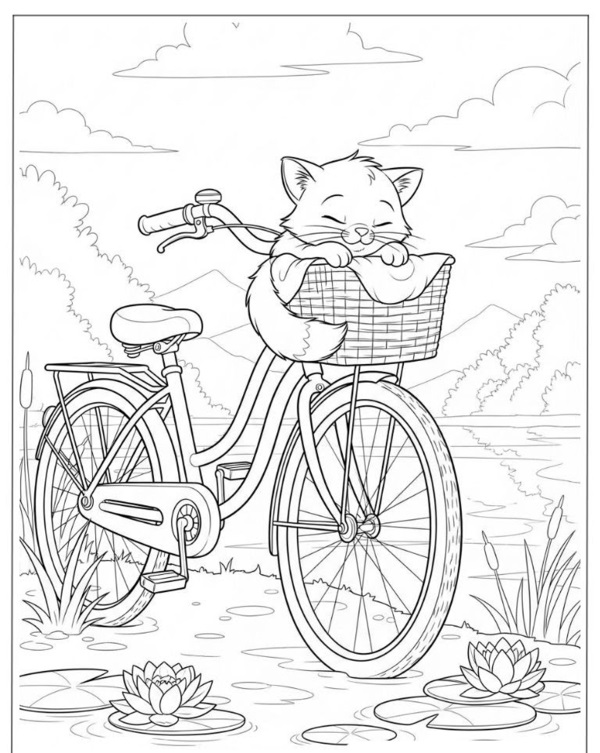 tranh tô màu xe đạp 10