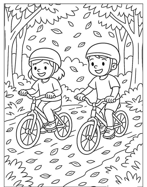 tranh tô màu xe đạp 2