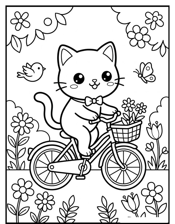 tranh tô màu xe đạp 26