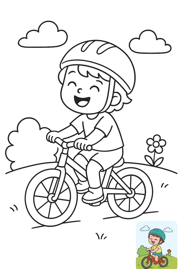 tranh tô màu xe đạp 38
