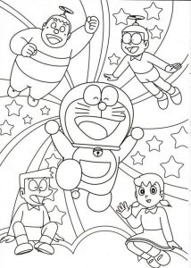 tranh tô màu doraemon 1