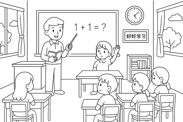 tranh tô màu lớp học 25