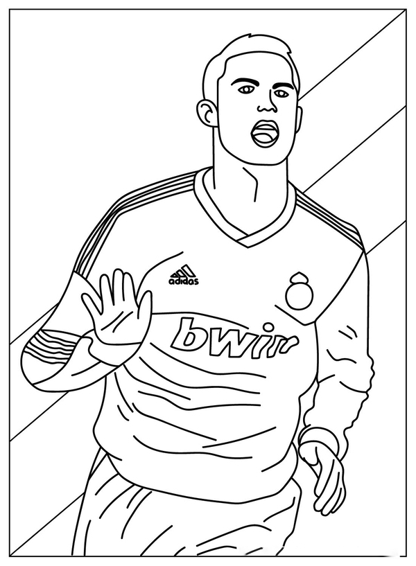 tranh tô màu ronaldo 1